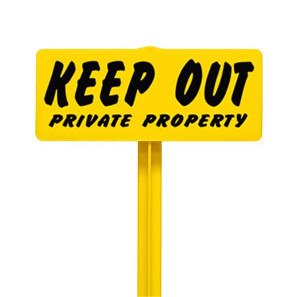 Evermark Keep Out Private Property Sign with Yellow Stake Kit EV122593 - main